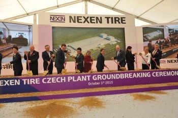 On the left of the picture Kenji Murai, CEO of ETEL Ltd (the holding company that owns both Kwik Fit and Stapleton’s) can be clearly seen along with top representatives of all of Nexen customers in the EU. Going left to right, there’s Nexen chairman B C Kang, president Travis Kang, Prime Minister of Czech Republic Bohuslav Sobotka  as well as other dignitaries