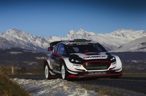 Elfyn Evans and Daniel Barritt were fastest on three asphalt stages at Rallye Monte Carlo in their M-Sport World Rally Team-entered Ford Fiesta WRC