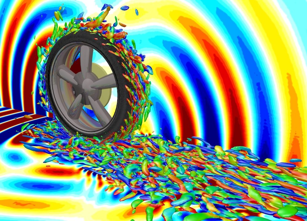 Flow structure simulation offers hope of quieter, more aerodynamic tyres