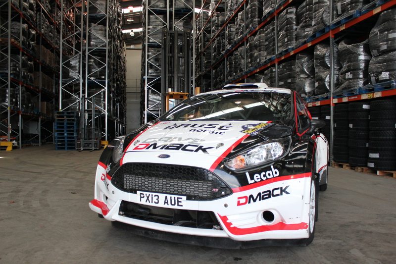 The Drive DMACK Fiesta Trophy rally car