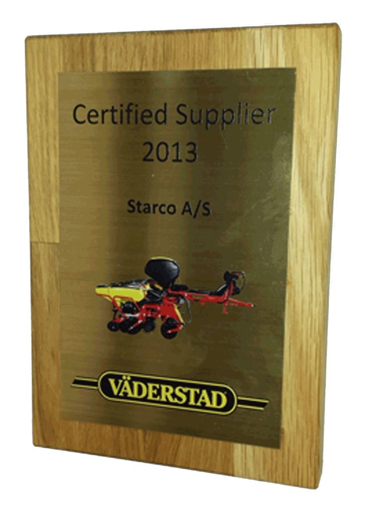 Starco receives Väderstad OEM certification