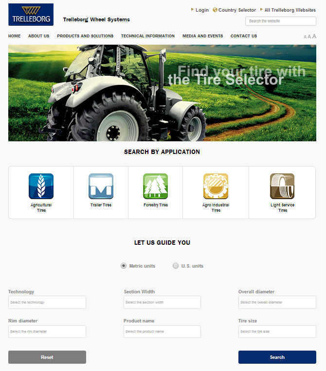Trelleborg launches new online Tyre Selector