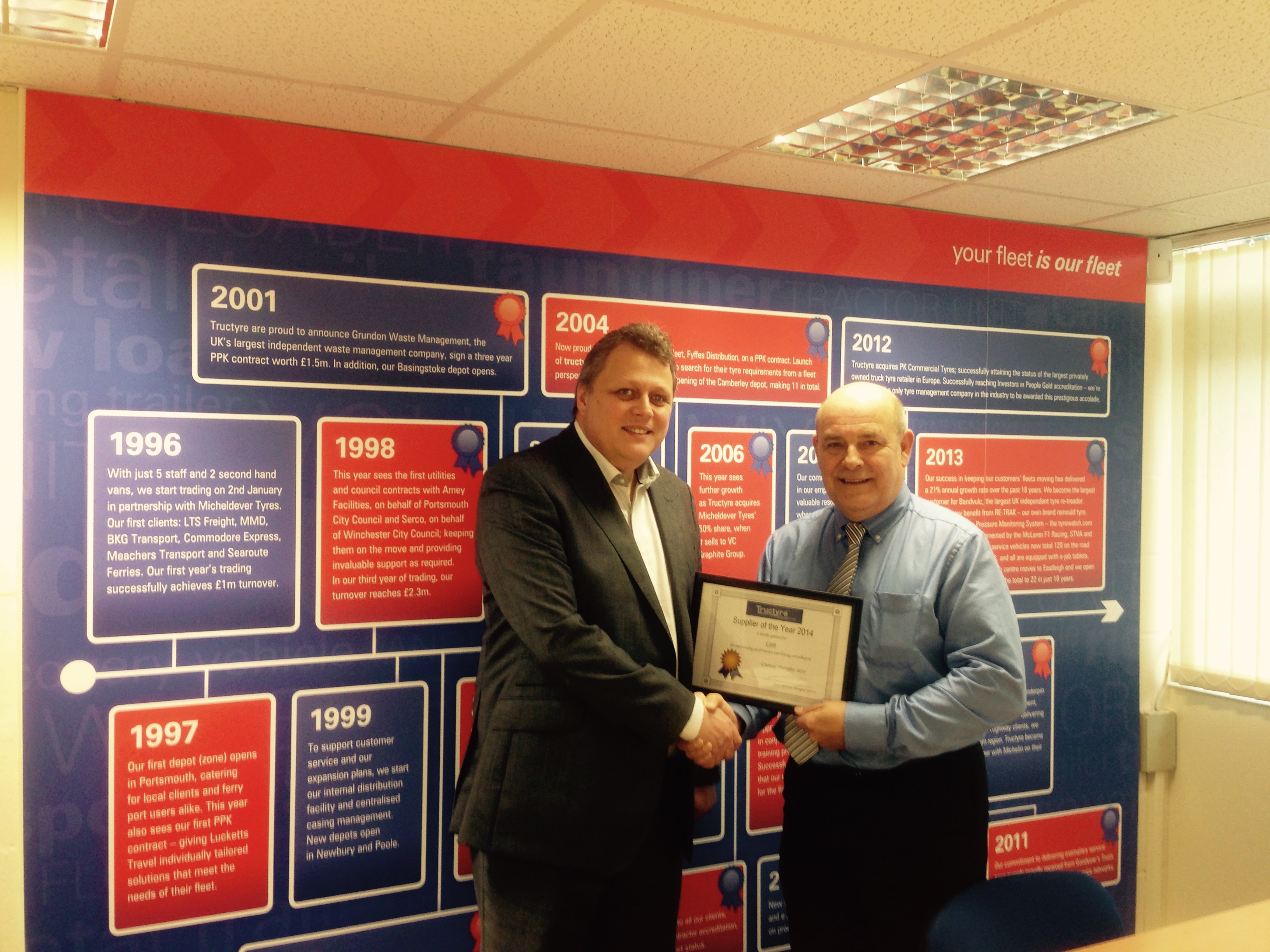 Tructyre makes CAM Supplier of the Year