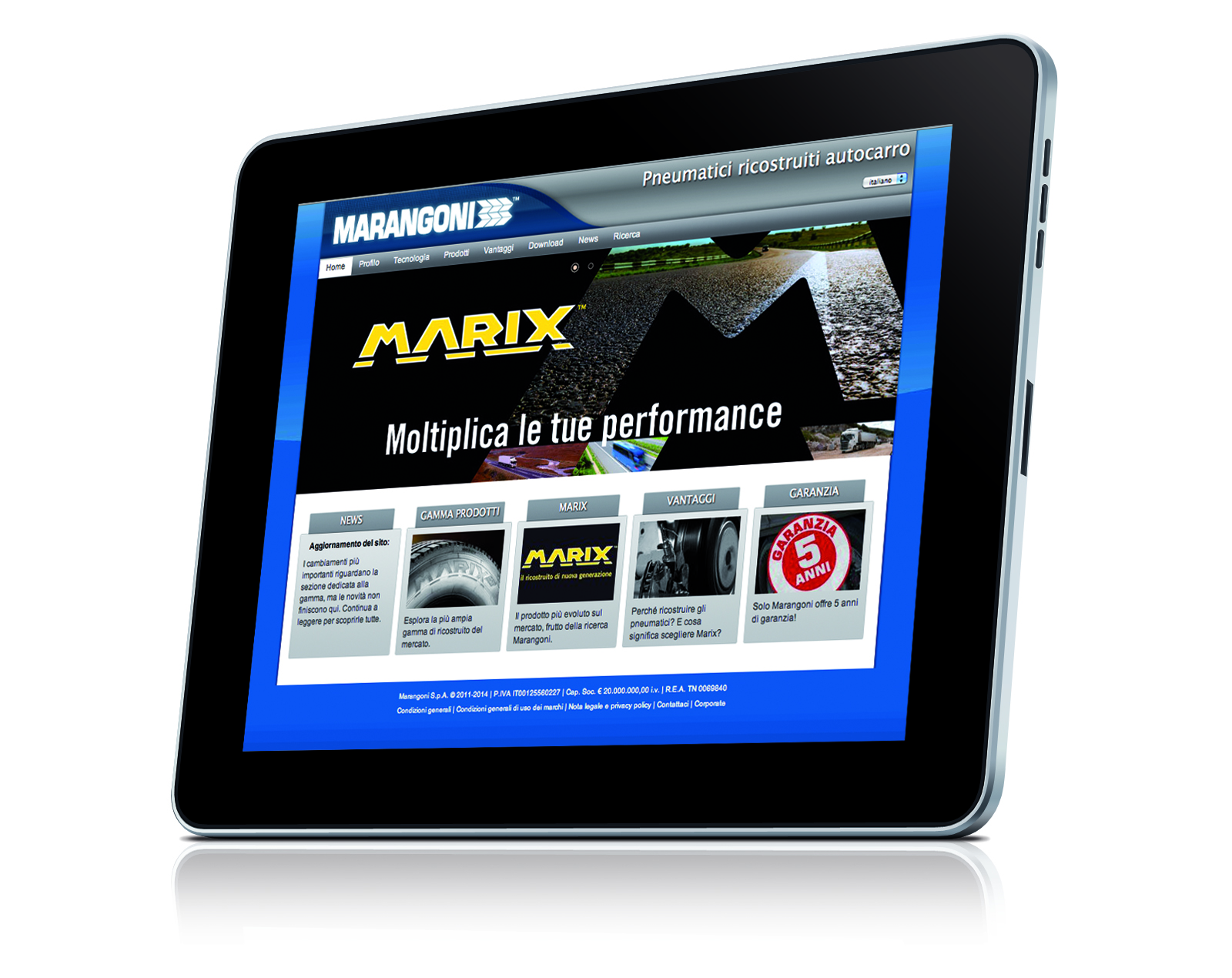 Marangoni Commercial Tyres upgrades website