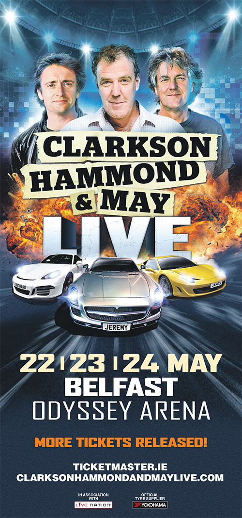 Yokohama to supply tyres to reconfigured Clarkson, Hammond & May Live tour