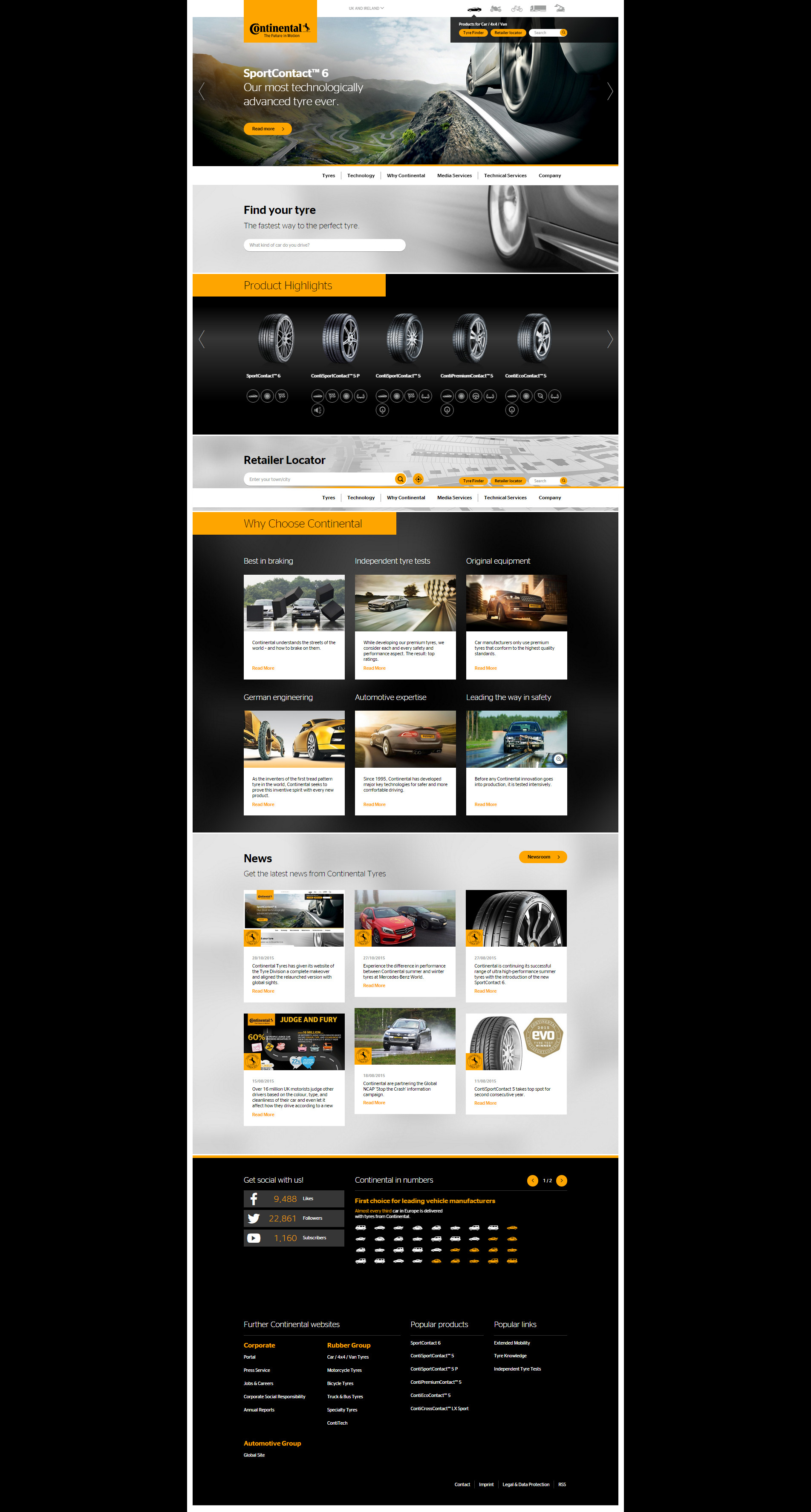 New continental-tyres.co.uk web site