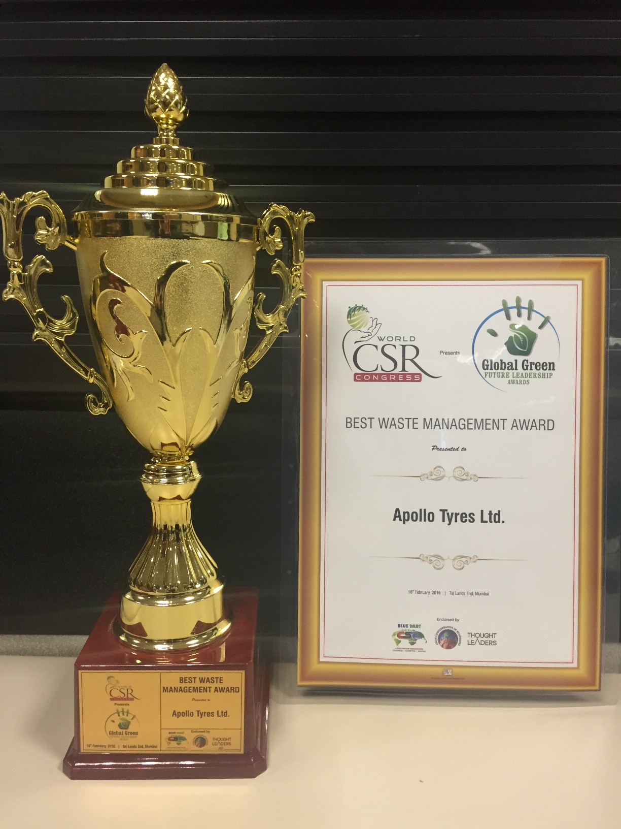 Apollo wins Global Green Future Leadership Award 2016