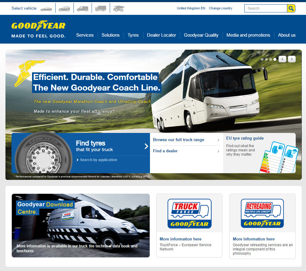 Goodyear updates pan-regional truck tyre website