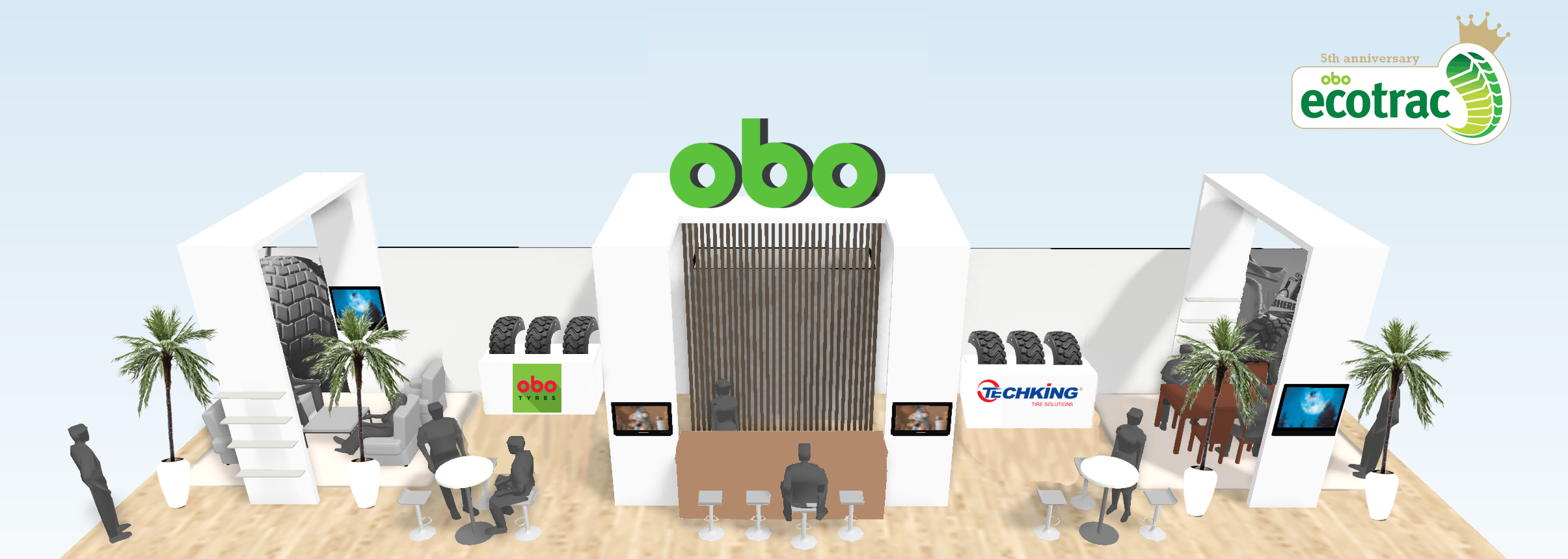 OBO encourages Reifen visitors to relax at beach-themed tyre sustainability stand