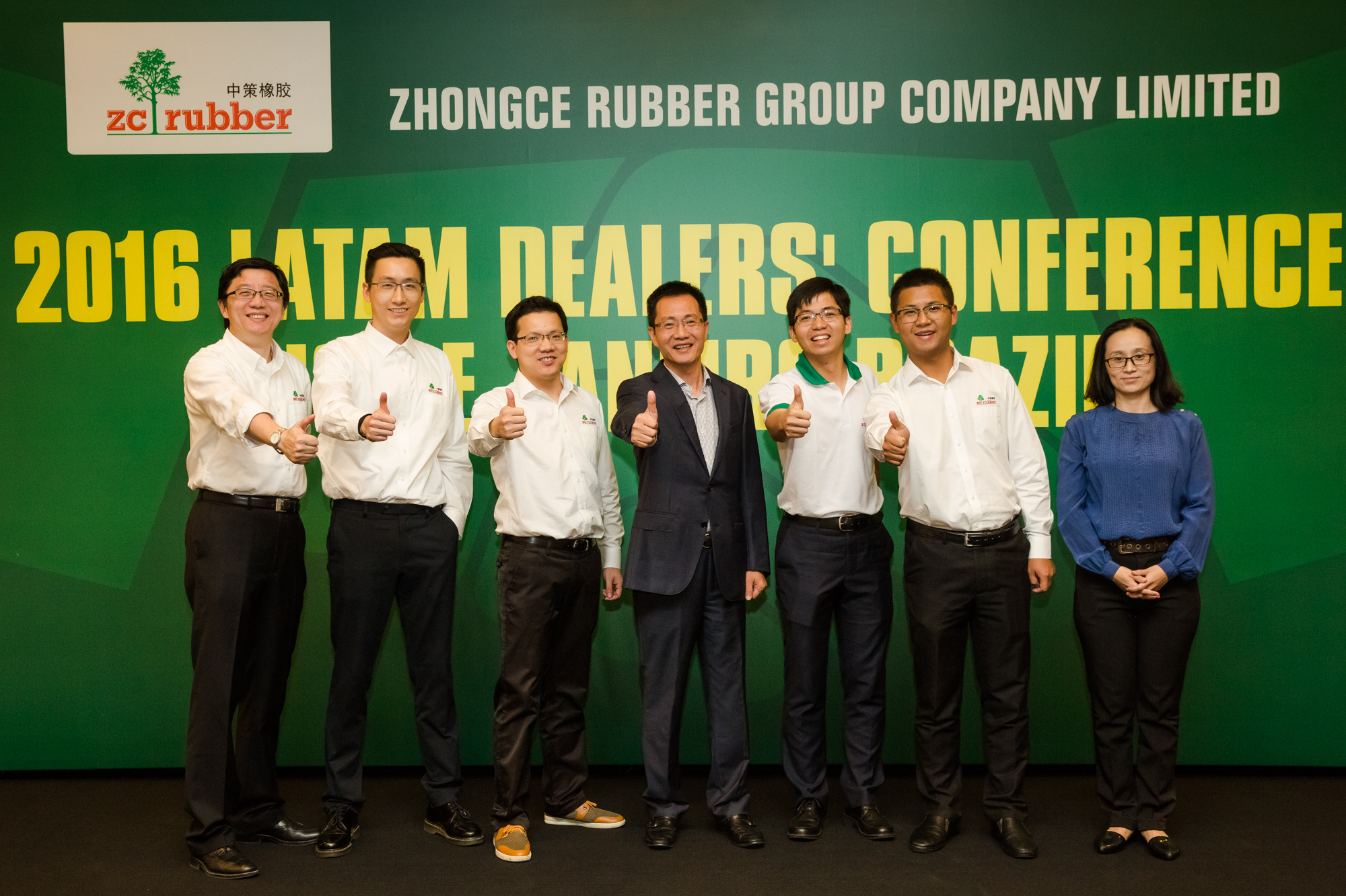 Ge Guorong explains ZC Rubber’s online development at Brazil dealer meeting