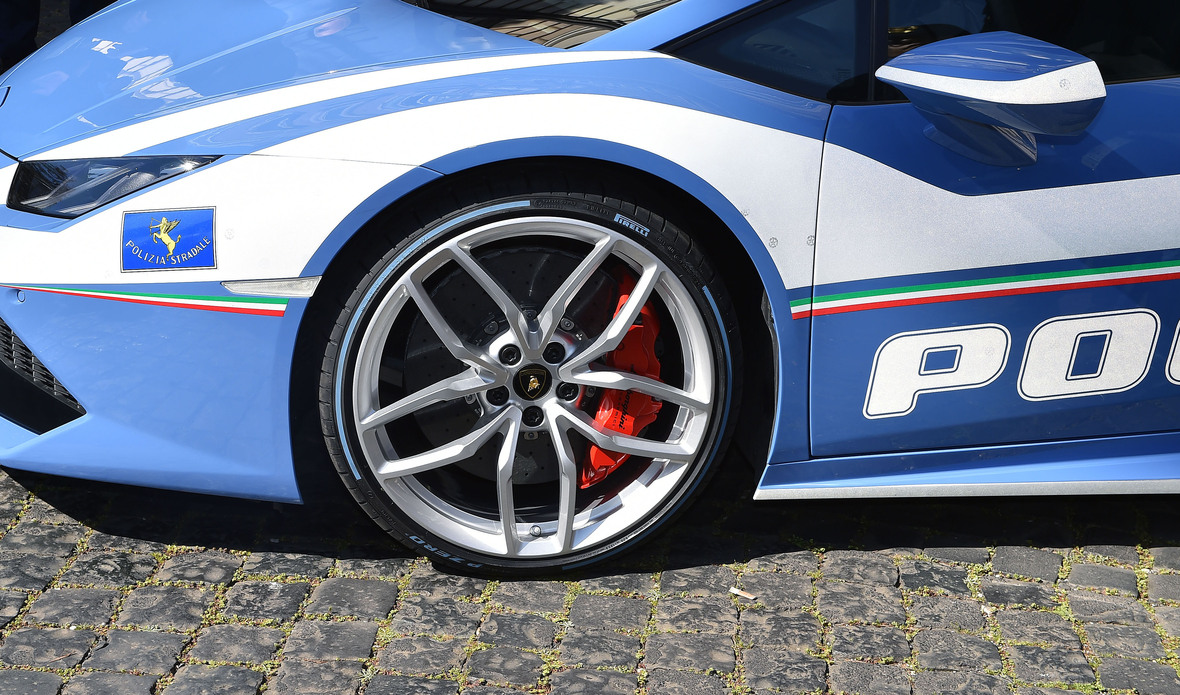 Pirelli coloured tyres debut on Italian police cars