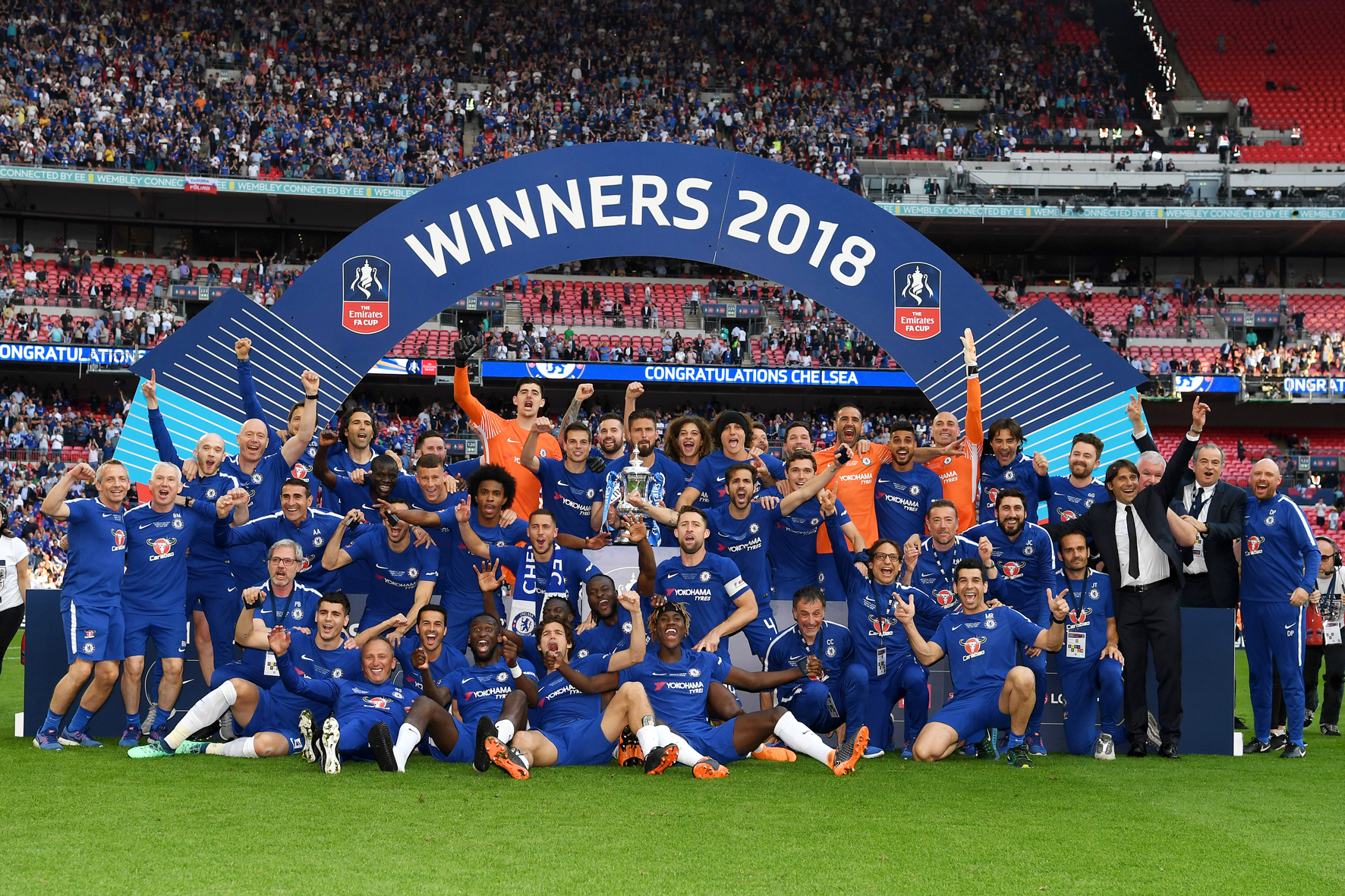 A3-A4-A5 CHELSEA FC FA CUP WINNERS 2018 FOOTBALL POSTER 10794