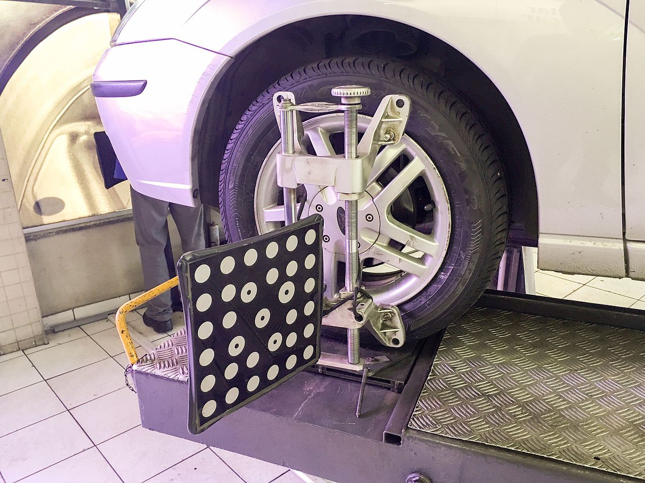 Wheel alignment on a Ford Focus
