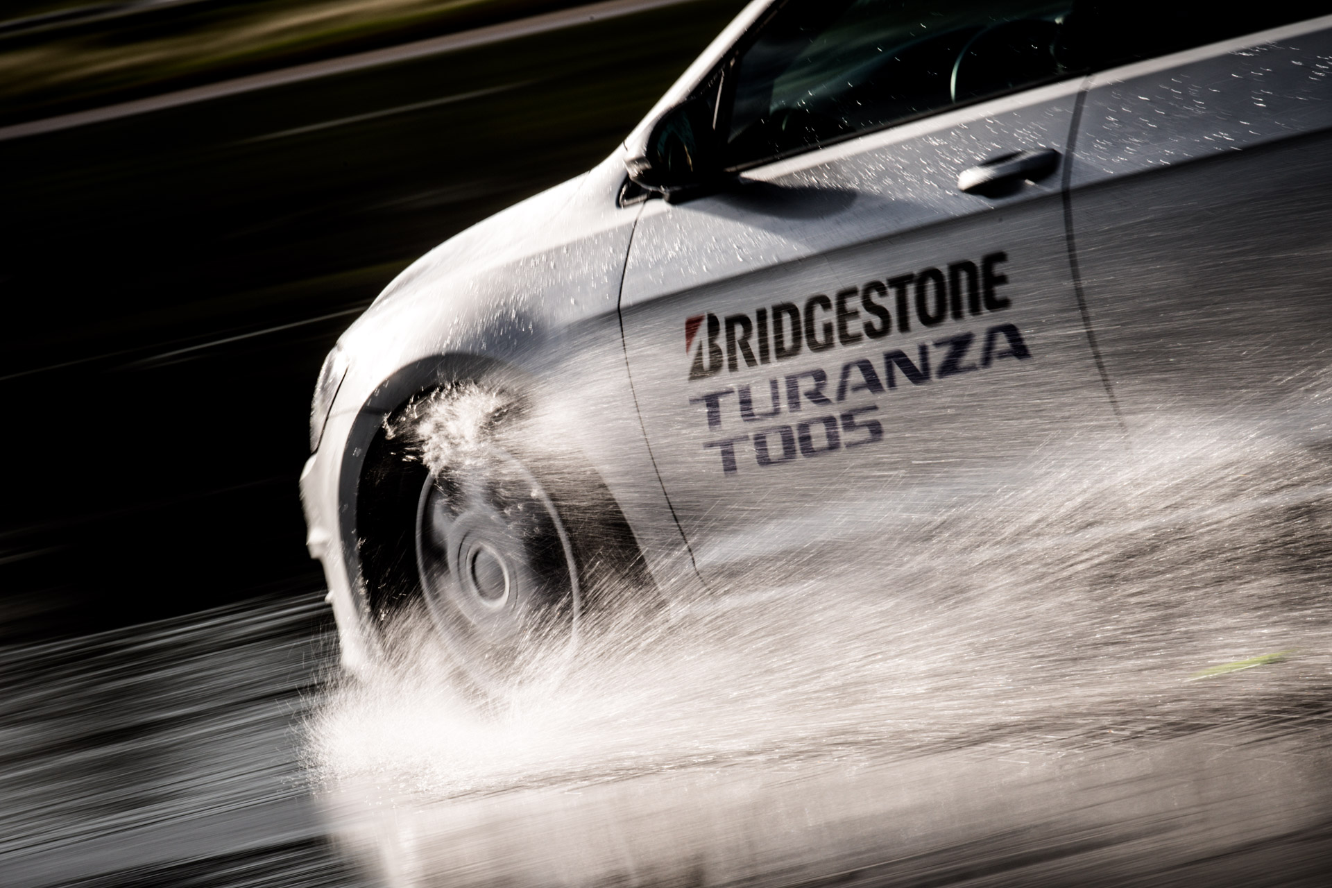 Bridgestone car tyres in the wet