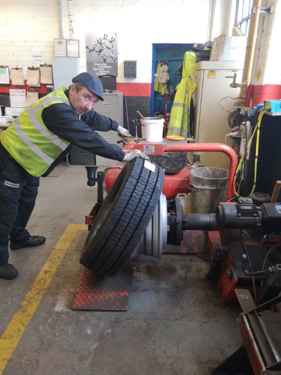 Calvagh O'Donnell, a Translink technician at the Belfast Short Strand Depot