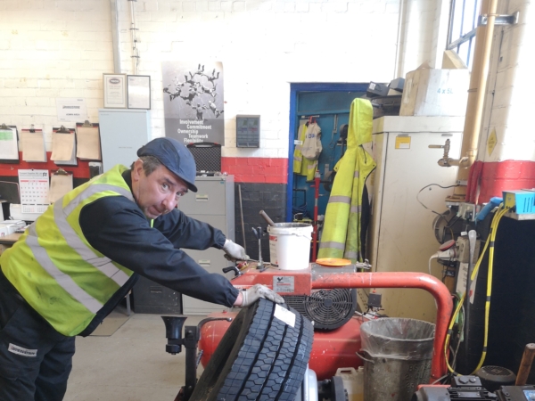 Calvagh O'Donnell, a Translink technician at the Belfast Short Strand Depot