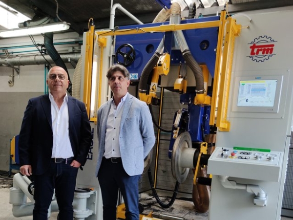 Vito Scaringella (right) the owner of Corgom and Saverio Musto sales director of TRM (left).