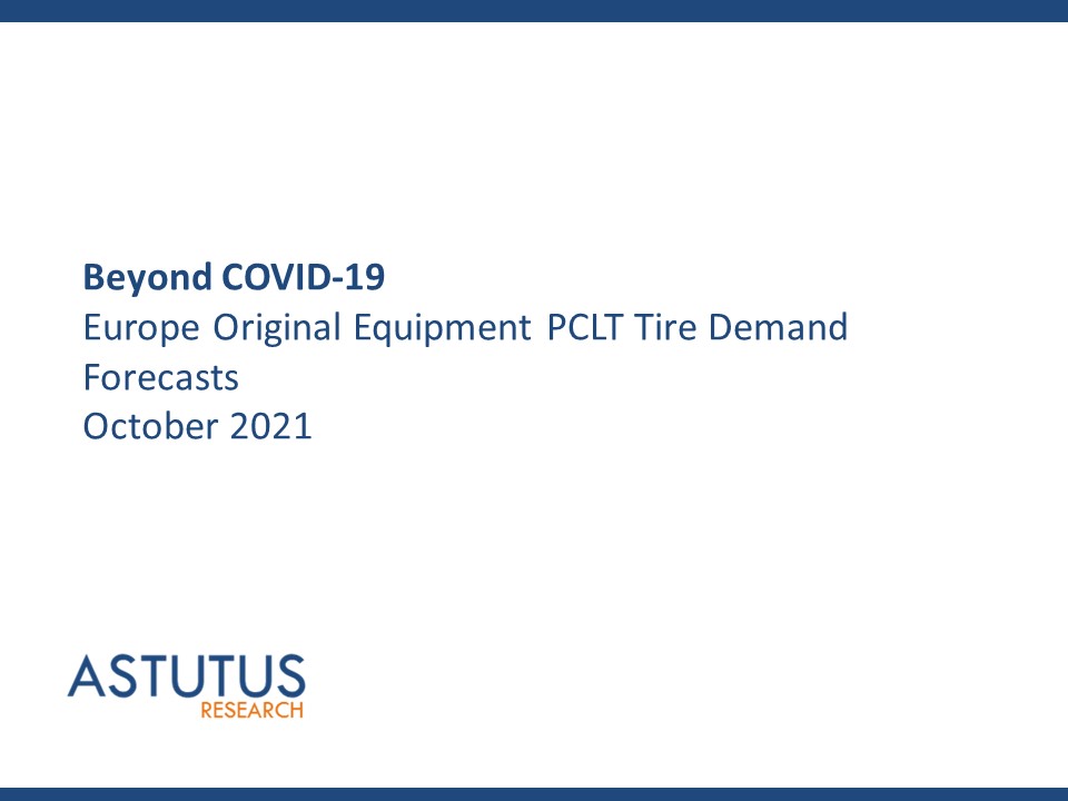 Beyond Covid-19 - Europe Original Equipment PCLT Tire Market Forecasts to 2025
