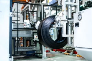 Apollo’s highly automated truck tyre production line at its Gyöngyöshalász, Hungary plant