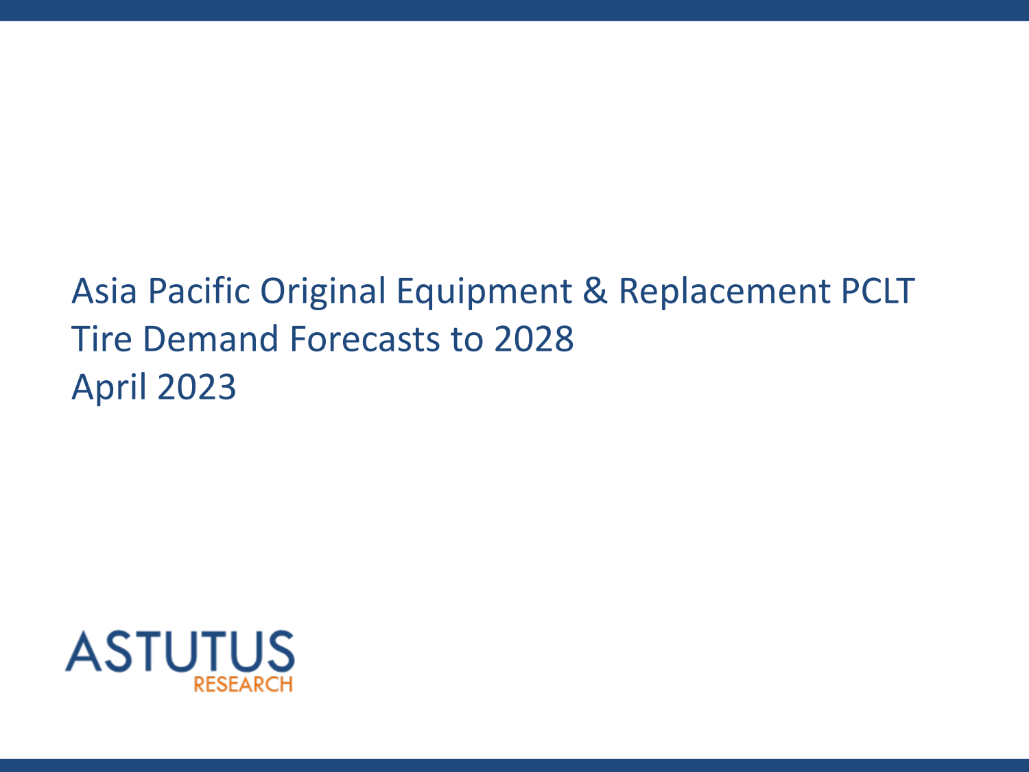 Asia Pacific Original Equipment & Replacement PCLT Tire Market Forecasts to 2028