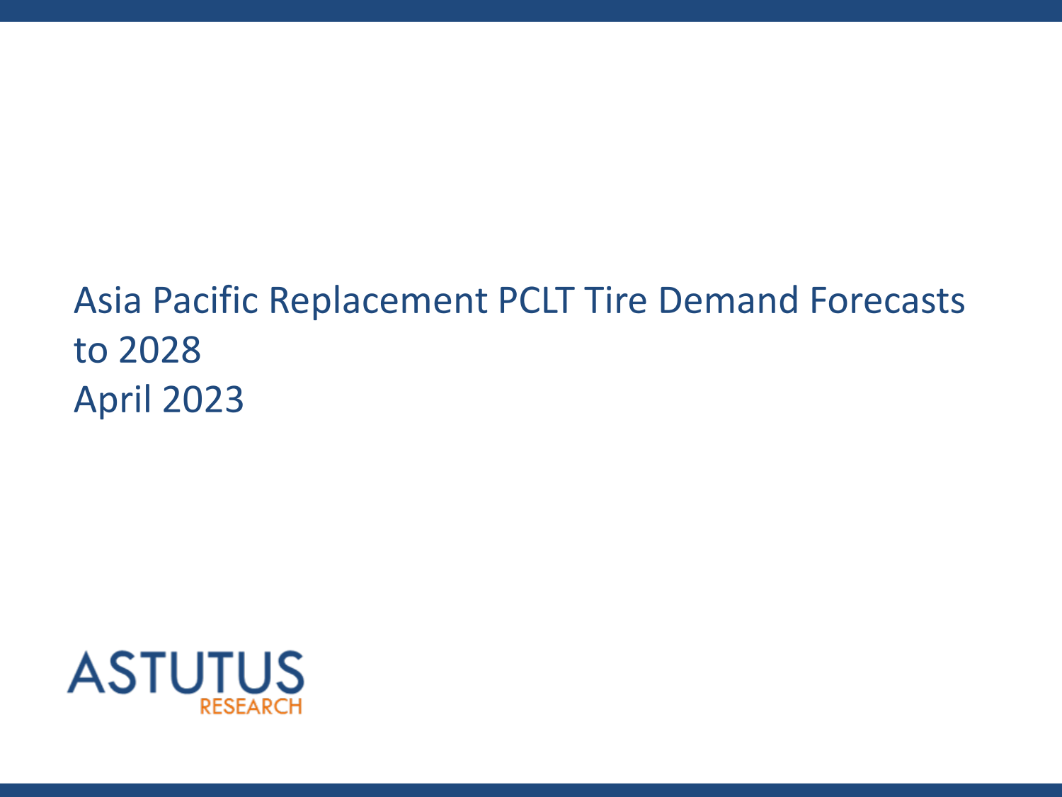 Asia Pacific Replacement PCLT Tire Market Forecasts to 2028