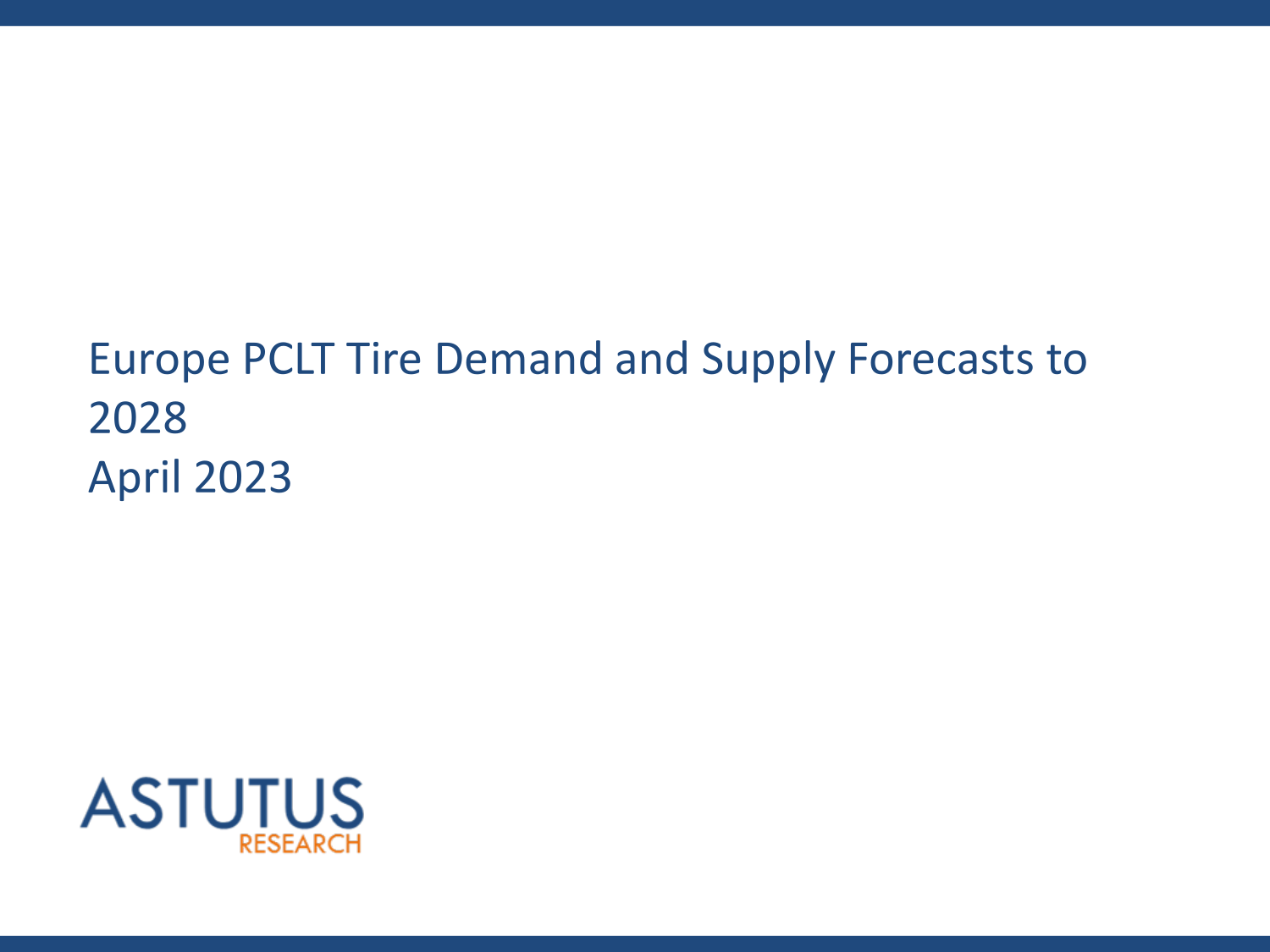 Europe PCLT Tire Market Supply & Demand Forecasts to 2028
