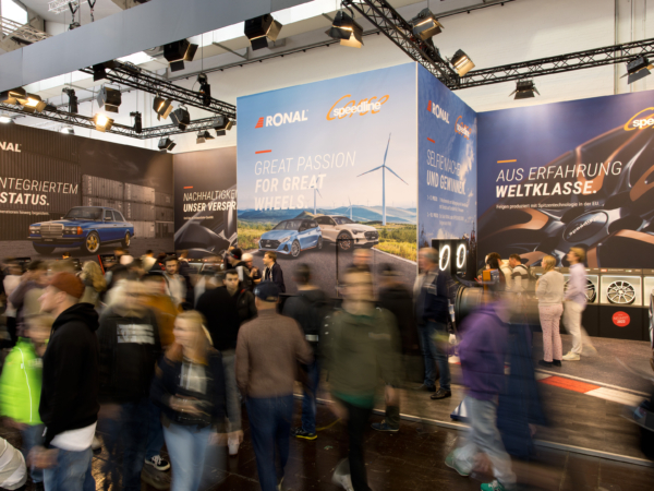 The Ronal Group Essen Motor Show 2022 stand with visitors