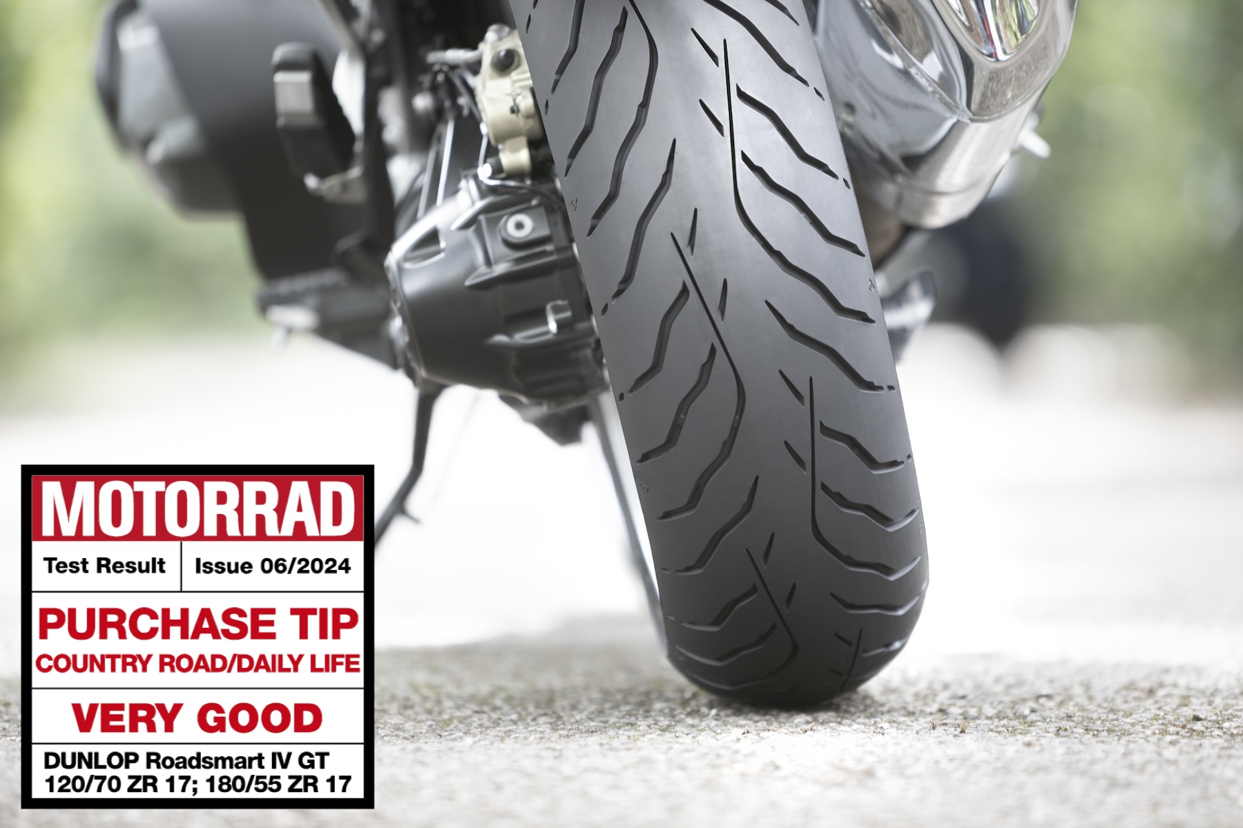 Motorrad magazine test rates Dunlop RoadSmart IV ‘Very Good’